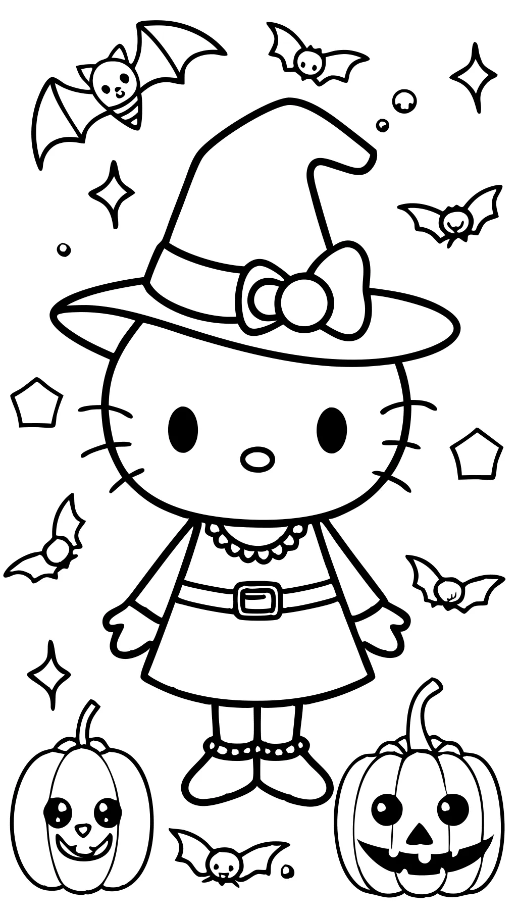 coloriages d’Halloween Bonjour Kitty